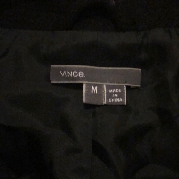 Vince Wool Cropped Motorcycle Jacket Elbow Patch - Picture 6 of 8